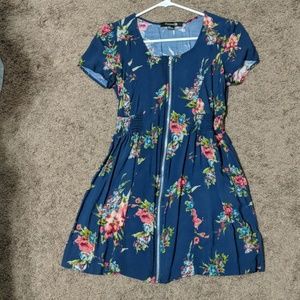 Forever 21 floral zipper dress